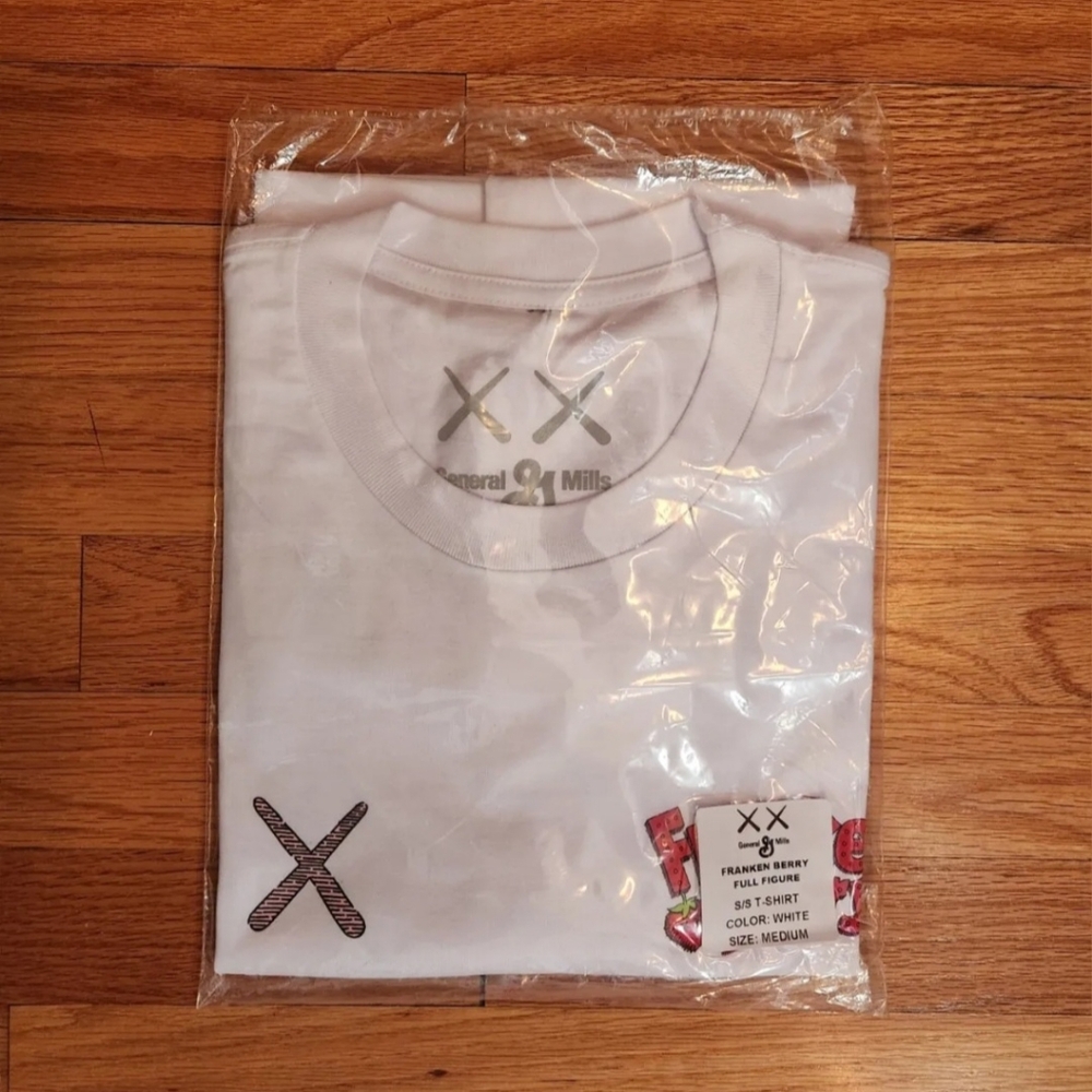Kaws X Monsters Fanken Berry T-Shirt Men's Size Medium